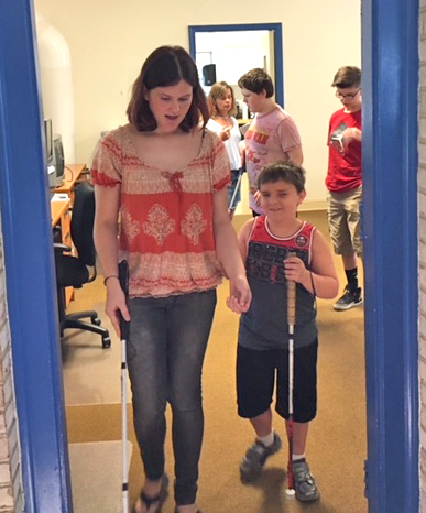 Two students preparing to visit the Baltimore Aquarium.